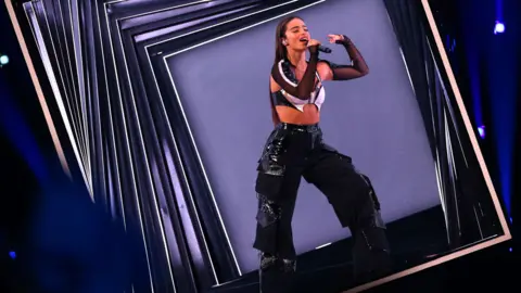 EPA Israel's Noa Kirel on stage at Eurovision