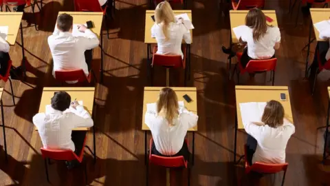 Getty Images Pupils taking exam