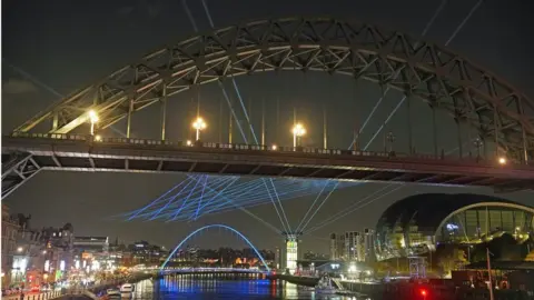 PA Media Laser light show