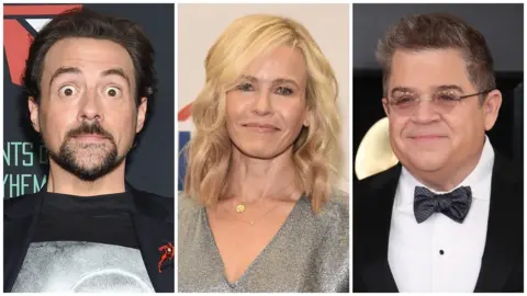 Getty Images Kevin Smith, Chelsea Handler, Patton Oswalt