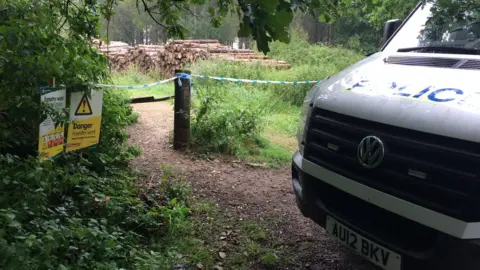 Police vehicle near East Harling