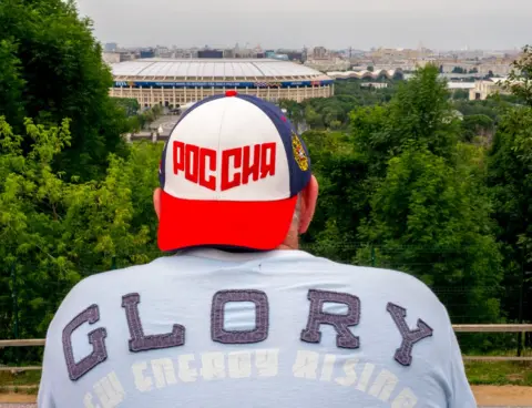 Peter Dench A football fan in Moscow
