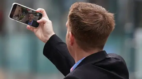 PA Alex Belfield outside Nottingham Crown Court