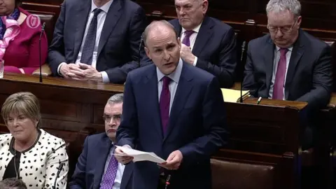 Dáil Éireann Fianna Féil leader Micheál Martin.