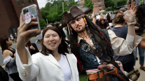 Getty Images Johnny Depp supporters