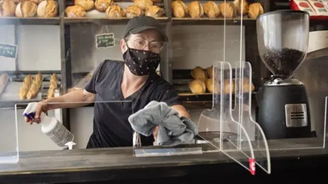 Getty Images Shop with Covid precautions