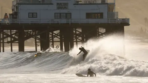 Getty Images Surfers at Malibu