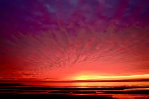 Big Ted/BBC Weather Watchers Prestwick sunset