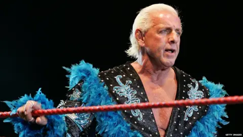 Getty Images Ric Flair in the ring