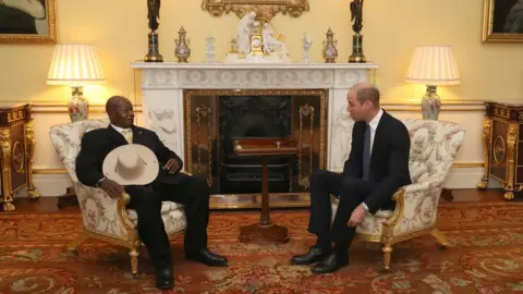 Getty Images Museveni and Prince William