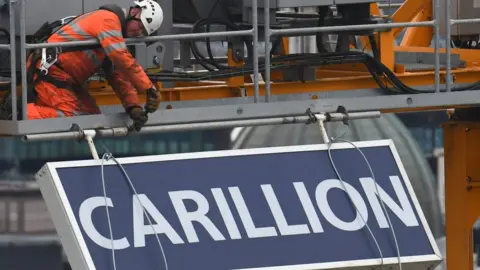 Getty Images Carillion sign is taken down