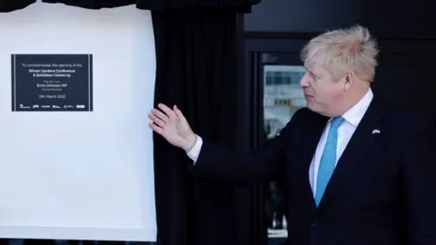 Blackpool City Council Boris Johnson unveils plaque