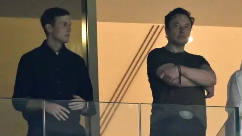 Getty Images Jared Kushner and Elon Musk watching the FIFA World Cup Qatar 2022 Final match