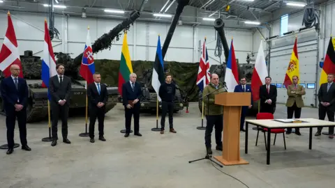 Reuters British Secretary of State for Defence Ben Wallace speaks during a news conference with Baltic defence ministers in Tapa Army Base, Estonia,