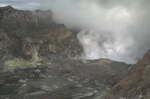 EPA / GNS A video screenshot of the volcano spewing steam and ash