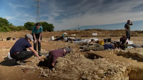 BBC/Kevin Church Medieval cemetery