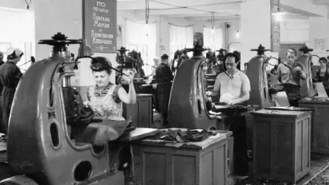 Family photo Igor's grandmother working a Donetsk factory in the 1950s