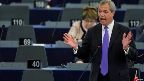 Reuters Nigel Farage in the European Parliament