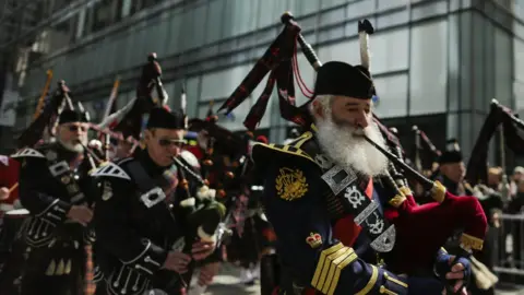Getty Images Bagpipers in New York