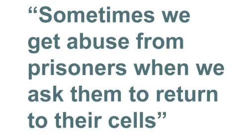 Quotebox: Sometimes we get abuse from prisoners when we ask them to return to their cells