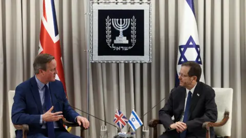Downing Street Foreign Secretary, David Cameron meets with the President of Israel, Isaac Herzog