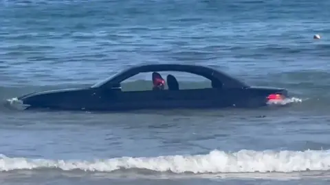 BBC Car in sea