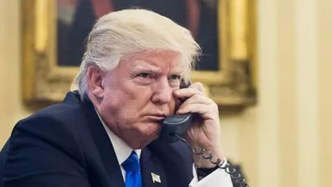 Trump on the phone