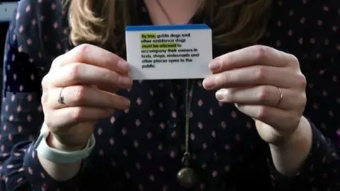 A card with the legal explanation