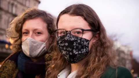 Isabel, right, and her mother Megan Hoyt