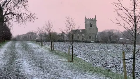 CharlieB Snow in Colston Bassett, Nottinghamshire, on Saturday