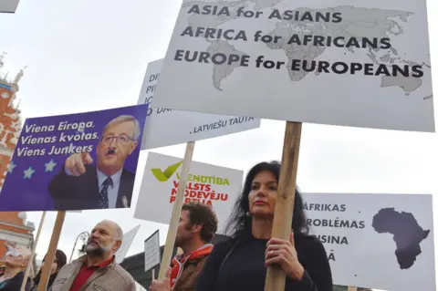 AFP Latvian anti-EU protest in Riga, Sept 2015