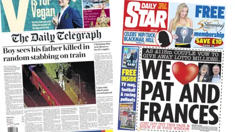 Daily Telegraph and Daily Star front pages for 05/01/19