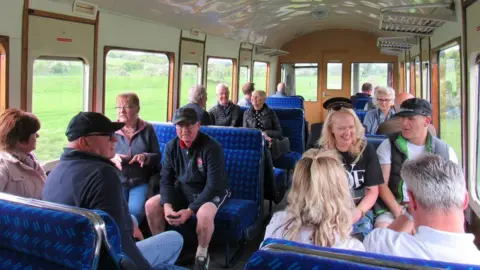 Weardale Railway Passengers on the train