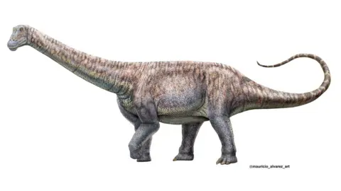 National Museum Of Natural History via Reuters An artist's impression of a plant-eating dinosaur whose remains scientists discovered in the Atacama Desert in Chile