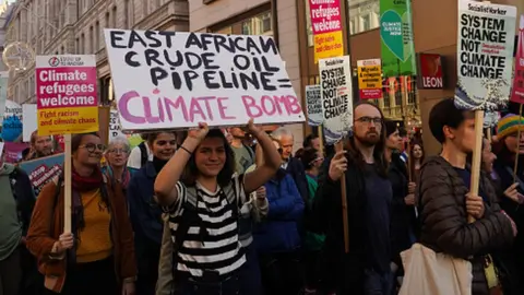 Getty Images A climate protest in London