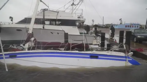 Yachts at Rockport after the storm