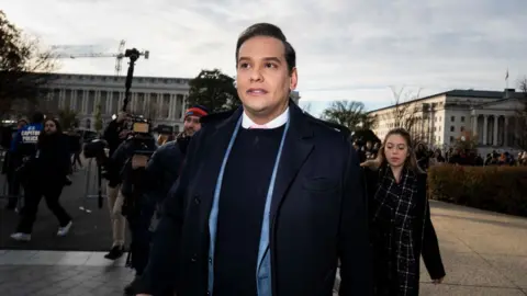 Getty Images George Santos outside congress