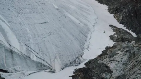MAREK OGIEN Andrzej Bargiel during his ski attempt
