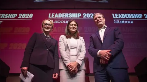 PA Media Rebecca Long-Bailey, Lisa Nandy, Keir Starmer