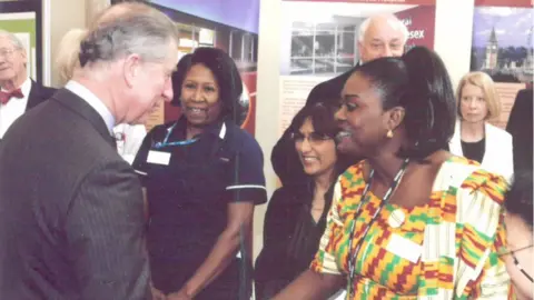 London North West University Healthcare NHS Trust Rose Amankwaah and the then Prince Charles