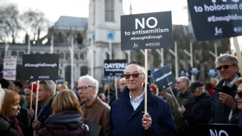 Reuters Westminster rally against anti-Semitism