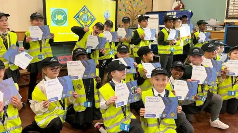 Devon and Cornwall Police Children who have taken part on the Mini Police initiative