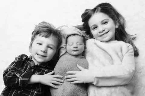 Foster family Lisa Foster's three children