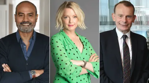 BBC George Alagiah, Lauren Laverne and Andrew Marr