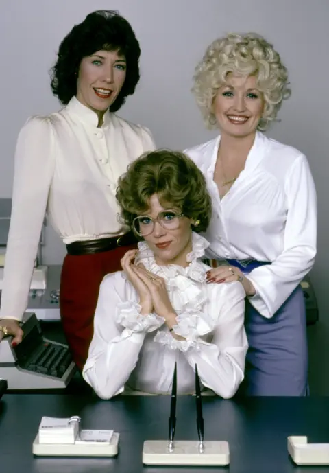 Getty Images Lily Tomlin, Jane Fonda and Dolly Parton in a publicity shot for 9 to 5