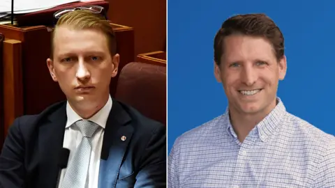 Getty Images/Liberal Party James Paterson, left, and Andrew Hastie, right