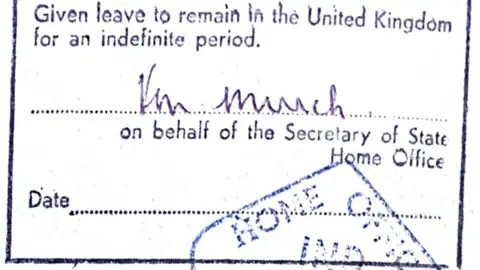 Ursula Crosby Leave to remain certificate