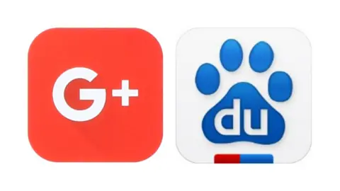 Google/Baidu Google and Baidu logos