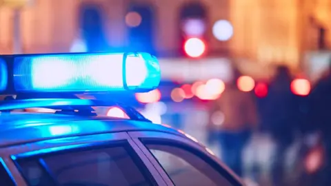 Getty Images A blue light on top of an emergency service vehicle