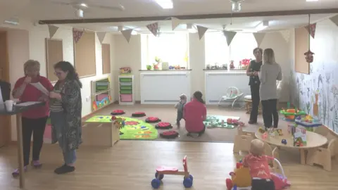 Inside the renovated nursery